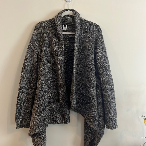 Talbots Open Cardigan Wool Alpaca Knit Cozy M Waterfall Duster Office Casual - Picture 1 of 5